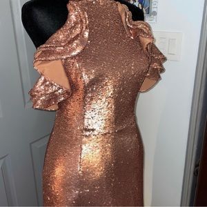 Sequin midi cocktail dress